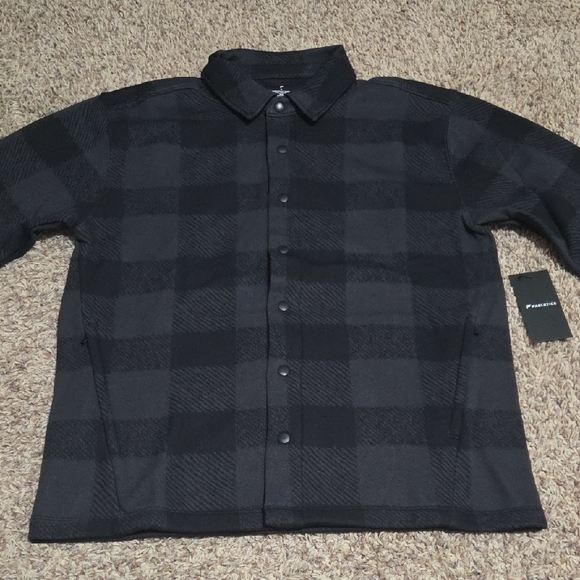 Fabletics Other - *NWT* Fabletics The Go-To Shirt Button-Up Jacket - Plaid Men's Black, Size M